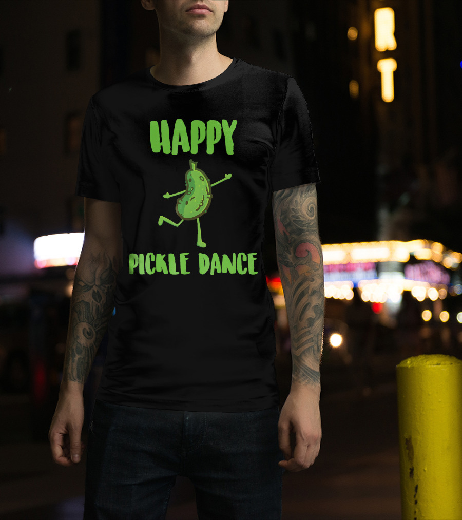 Hilarious Happy Pickle Dance With Cute Dill Pickle Animation T-Shirt