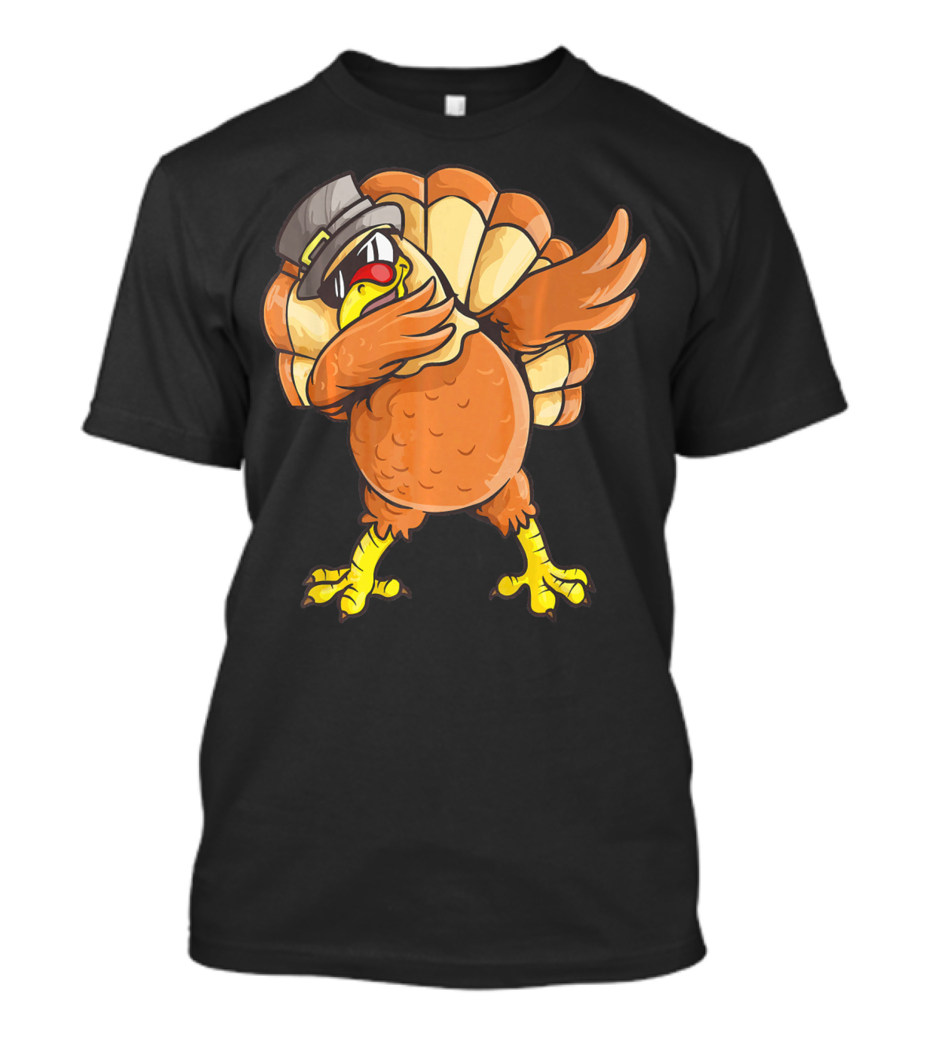 Dabbing Turkey Dab Dance Pilgrim Hat Thanksgiving T-Shirt