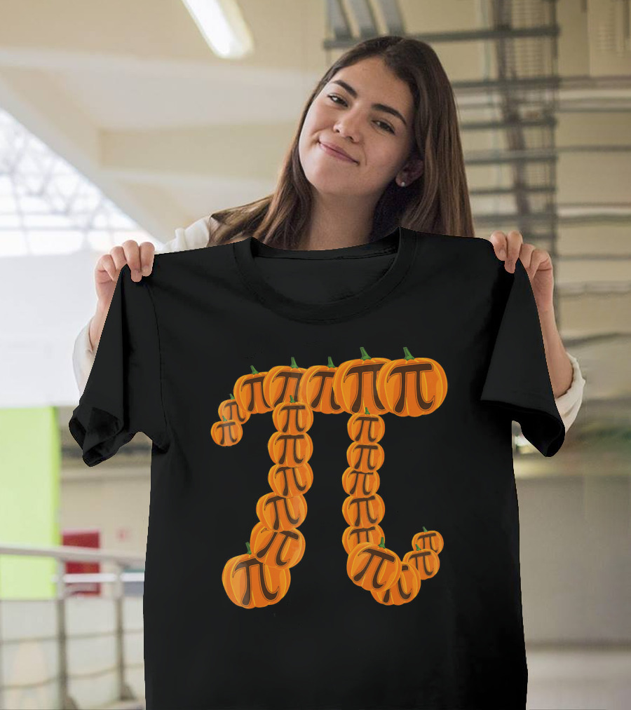 Pumpkin Pi Math Symbol Halloween Puns T-Shirt