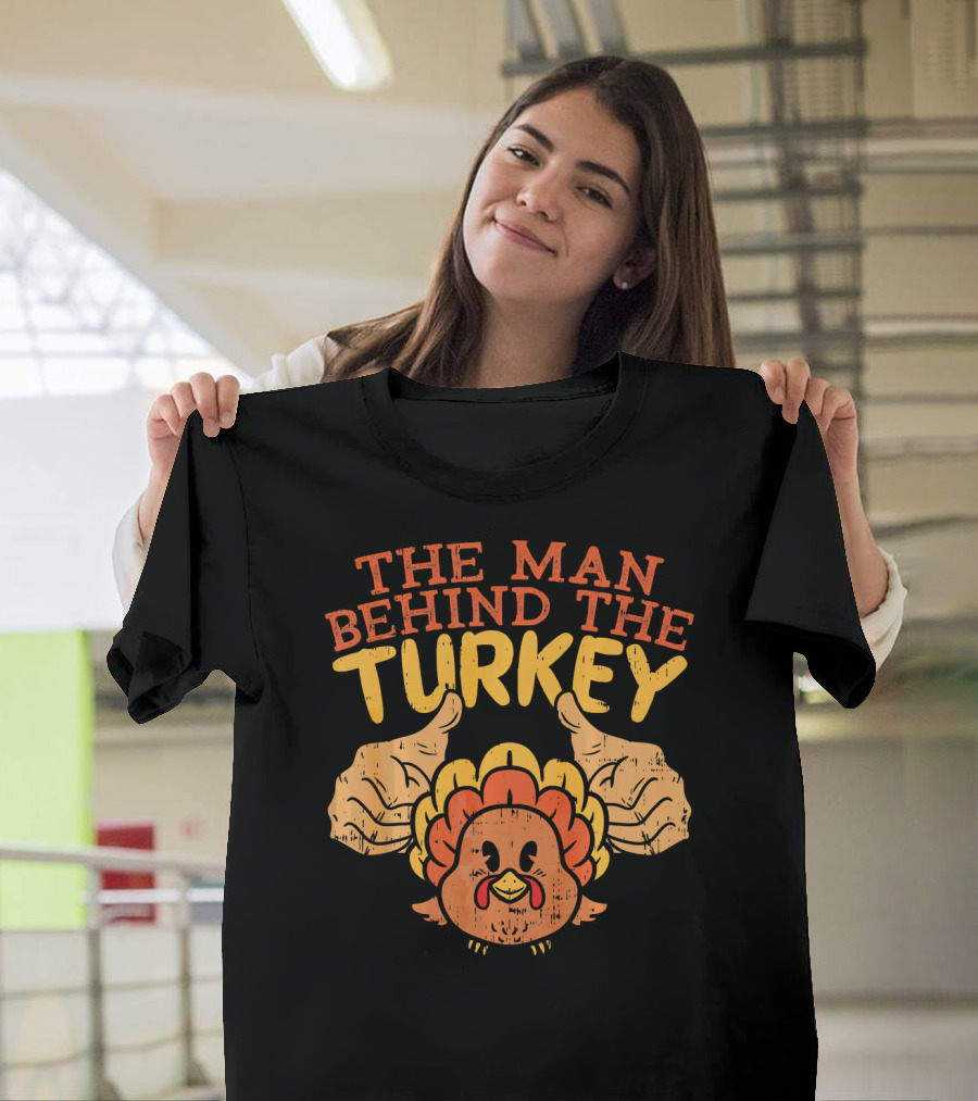 The Man Behind the Turkey Thanksgiving Pre T-Shirt