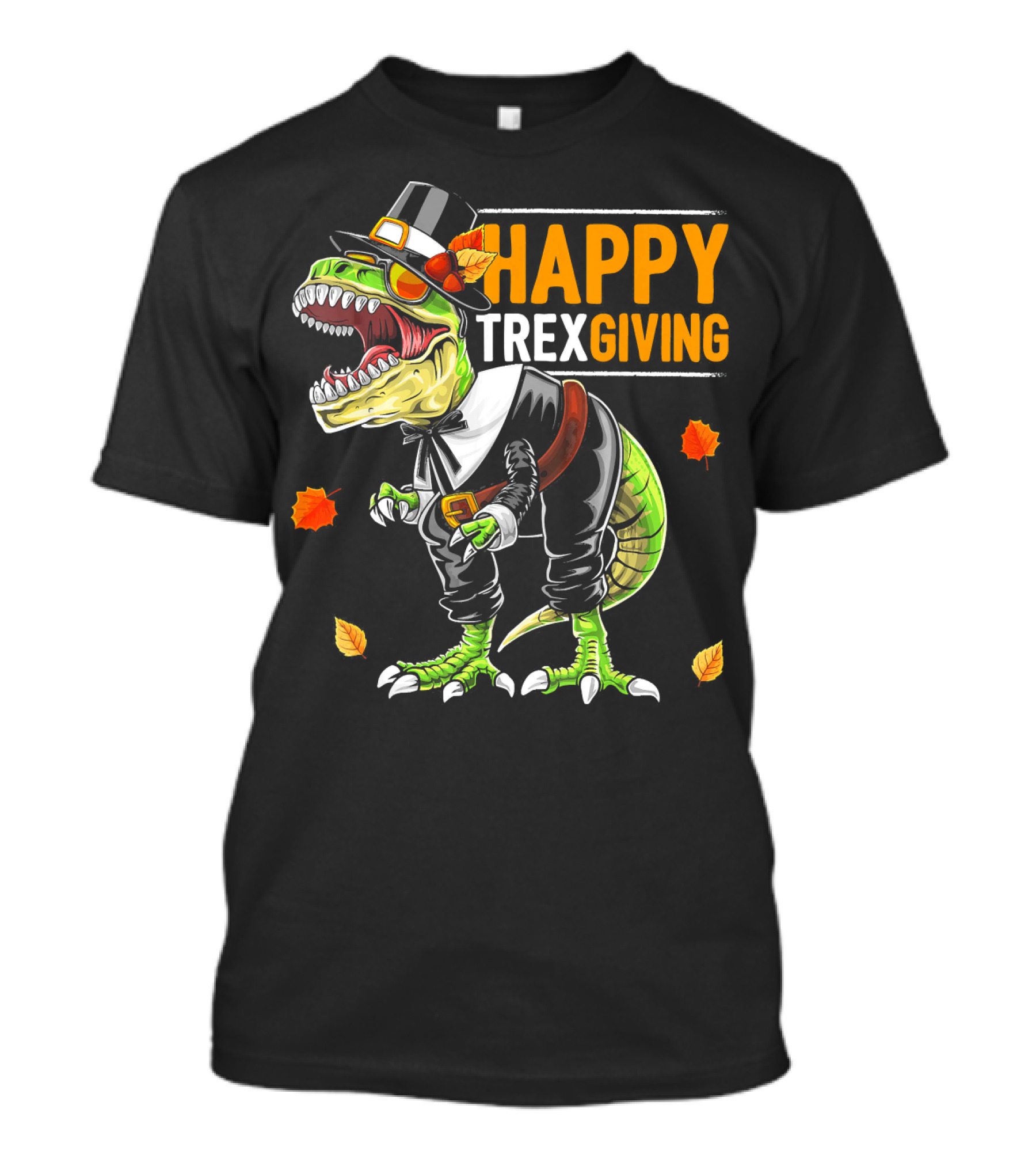 HAPPY TREXGIVING Dinosaur Pilgrim Thanksgiving T-Shirt