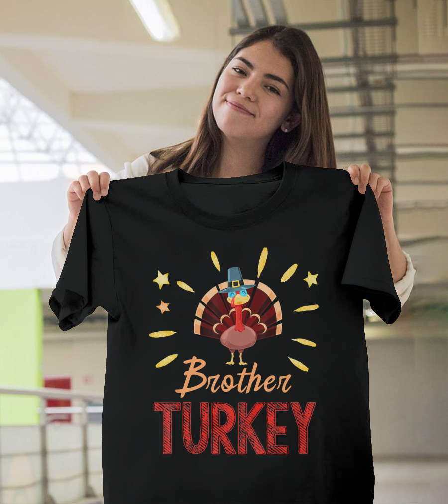 Thanksgiving Day Fall Harvest Brother Turkey T-Shirt