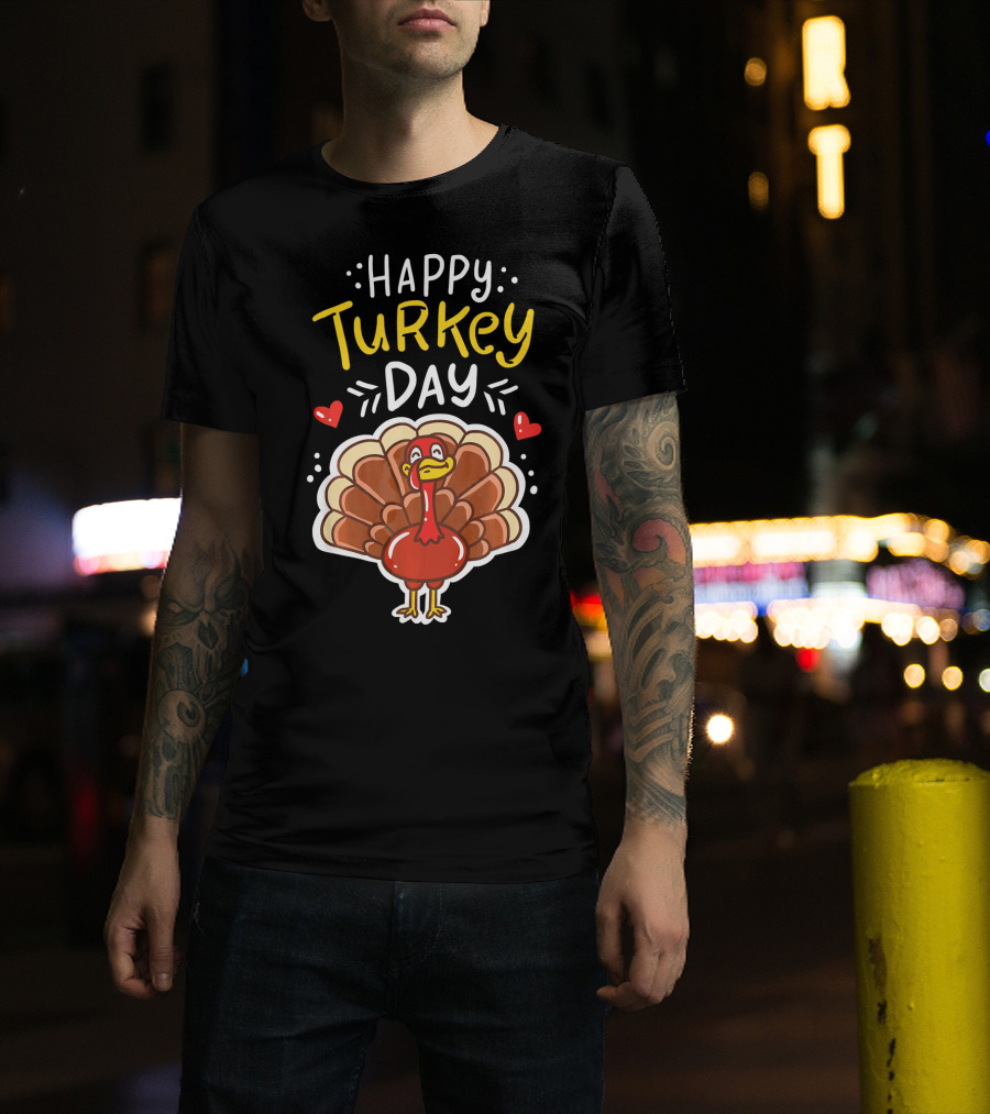 Happy Turkey Day Thanksgiving Festive T-Shirt