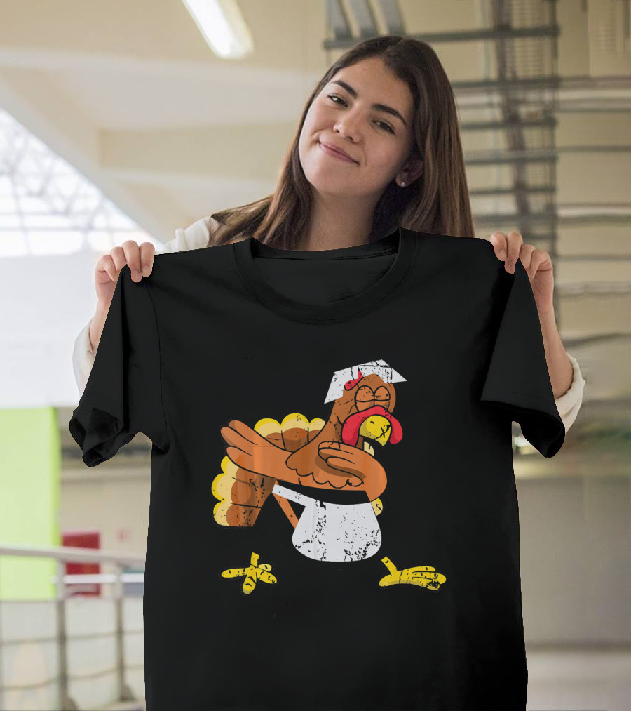 Dabbing Turkey Pilgrim Thanksgiving Dance T-Shirt