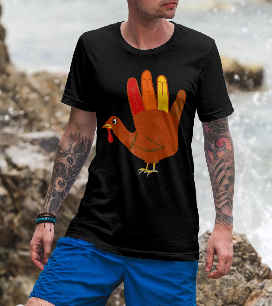 Thanksgiving Handprint Turkey T-Shirt