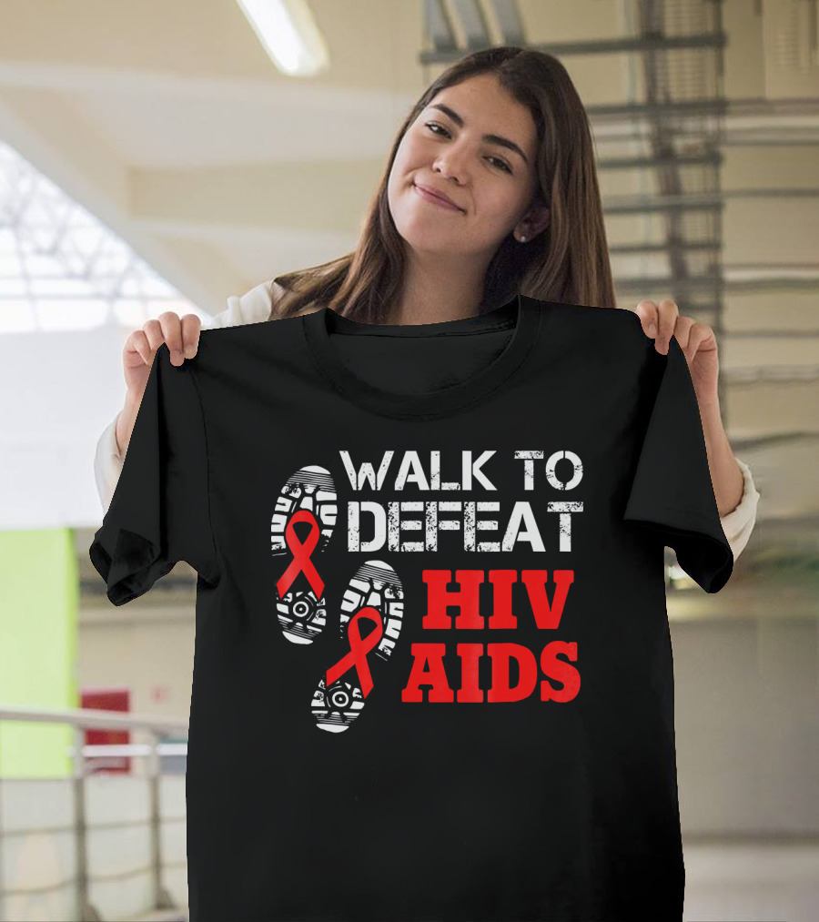 Walk to Defeat HIV AIDS T-Shirt