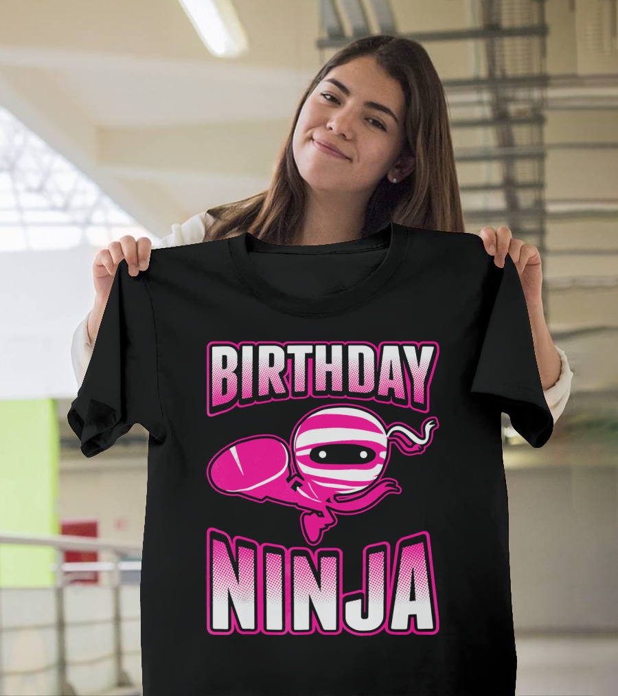 Birthday Ninja Pink Ninja Japa T-Shirt