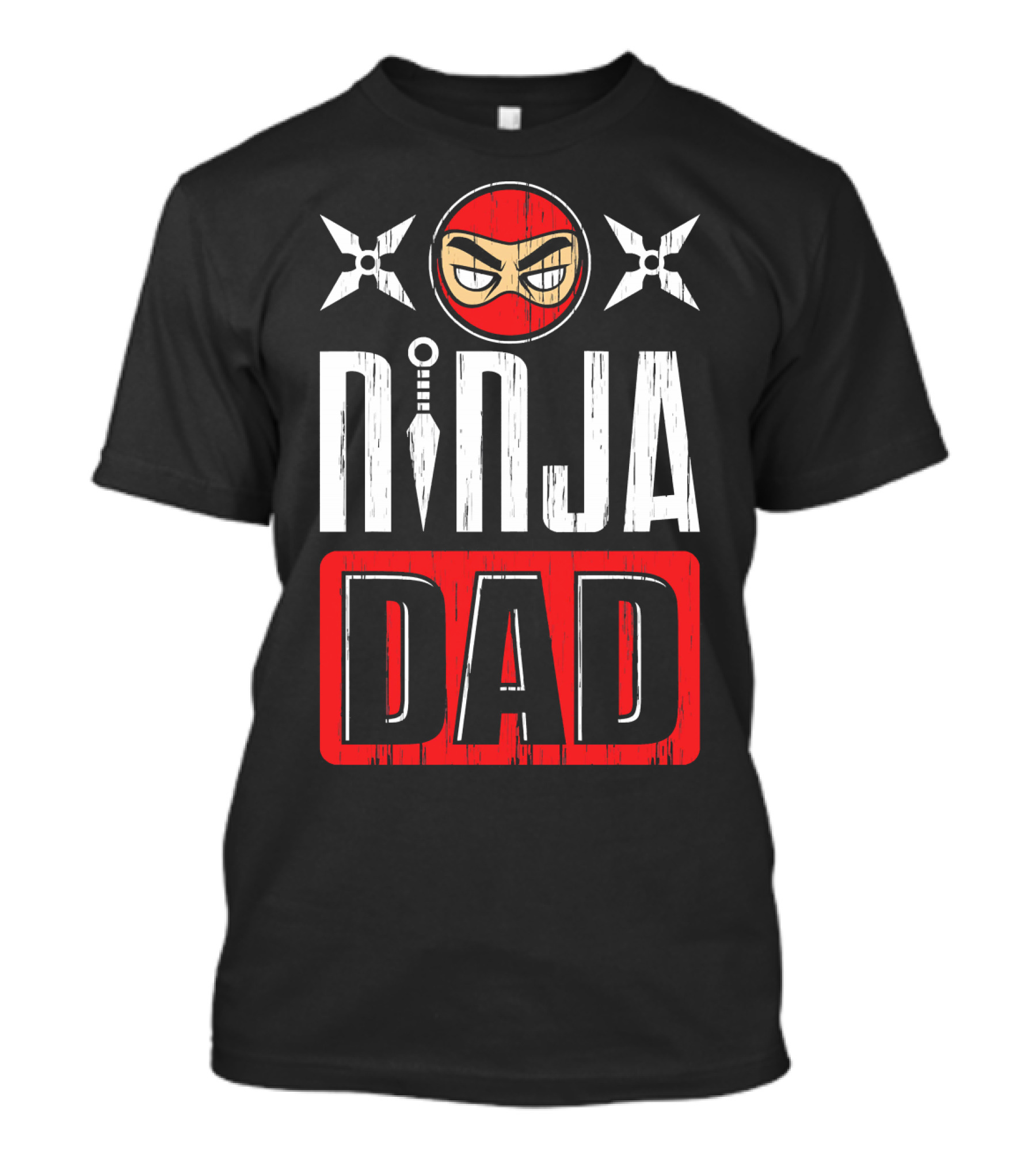 Ninja Dad Daddy Ninjas Stealthy Warrior Father Shuriken Mask T-Shirt