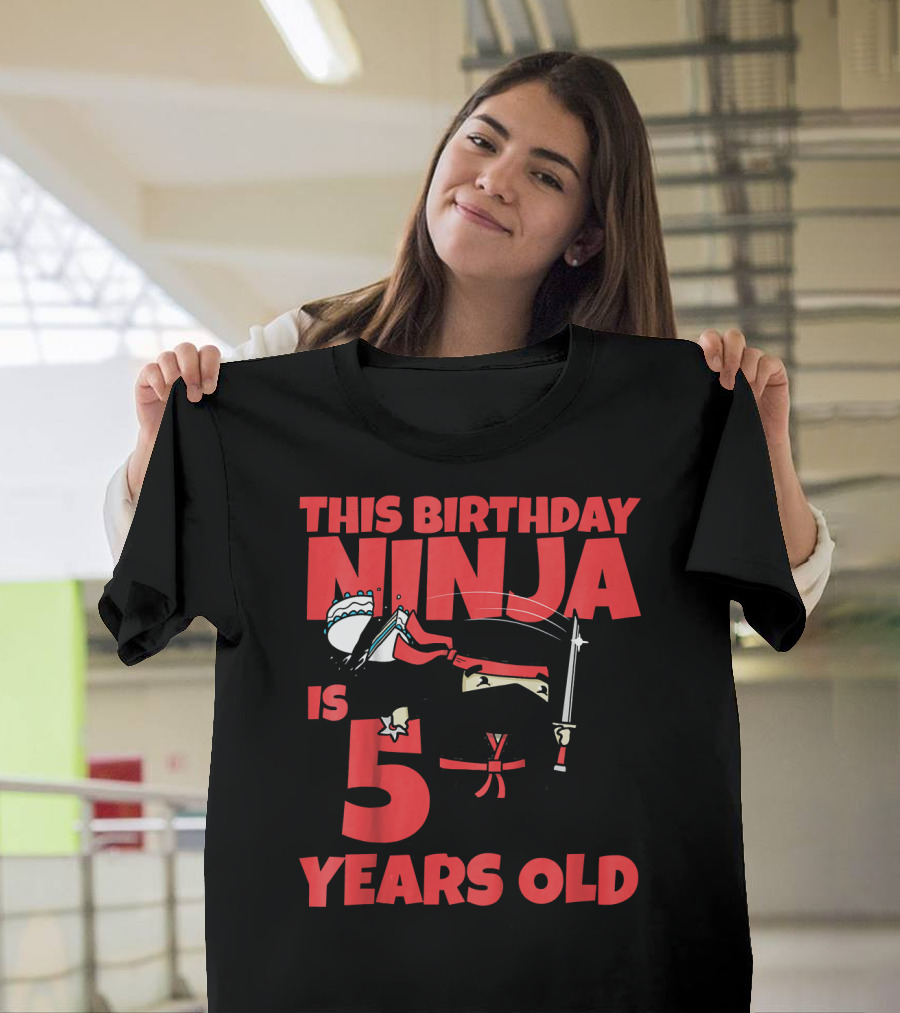 This Birthday Ninja Is 5 Years Old T-Shirt