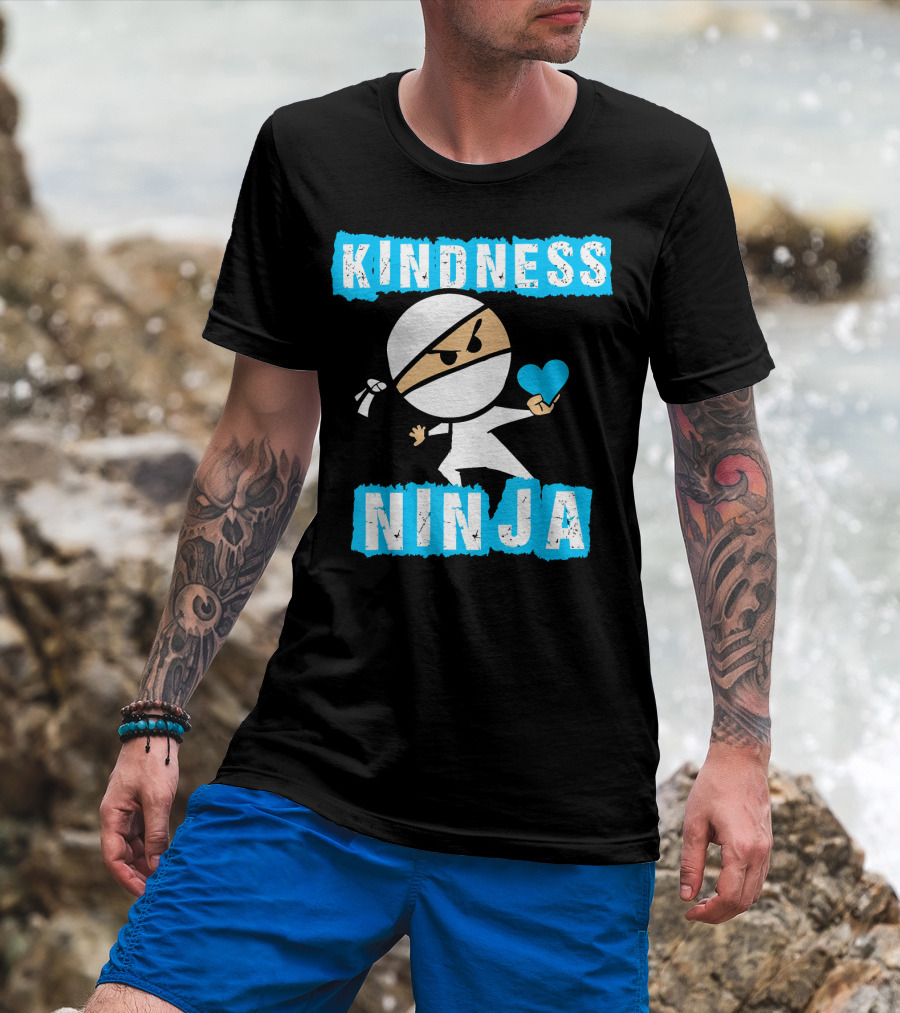 Kindness Ninja Heart-Driven Warrior T-Shirt