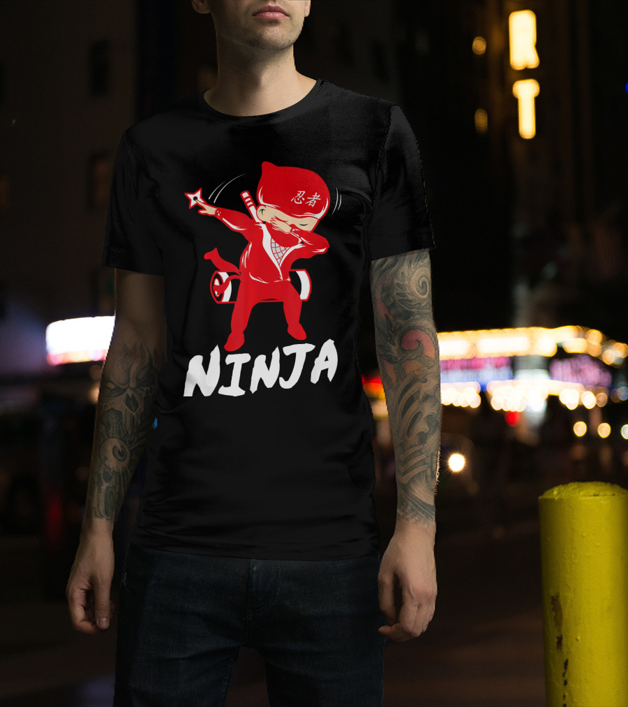 Ninja Dabbing Funny Martial Arts Star T-Shirt