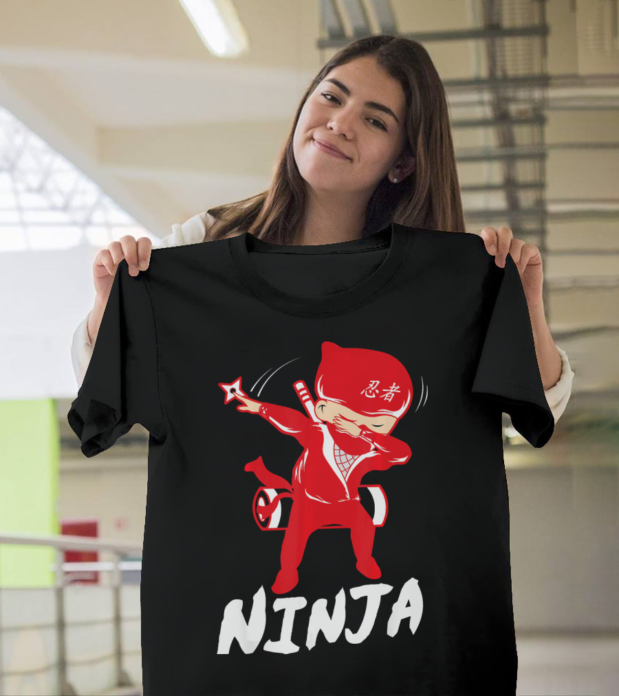 Ninja Dabbing Funny Martial Arts Star T-Shirt