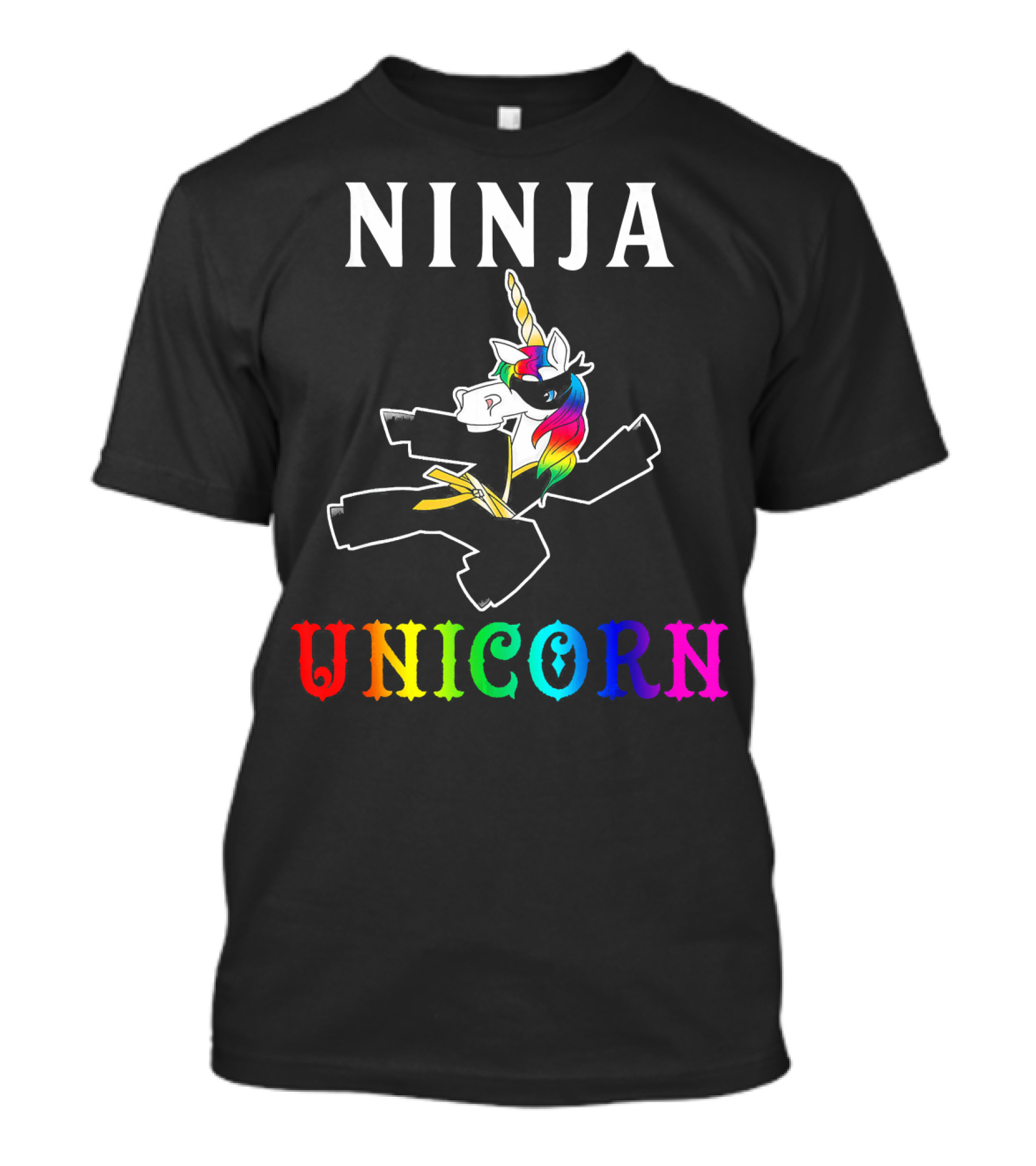 Ninja Unicorn Rainbow Anim T-Shirt