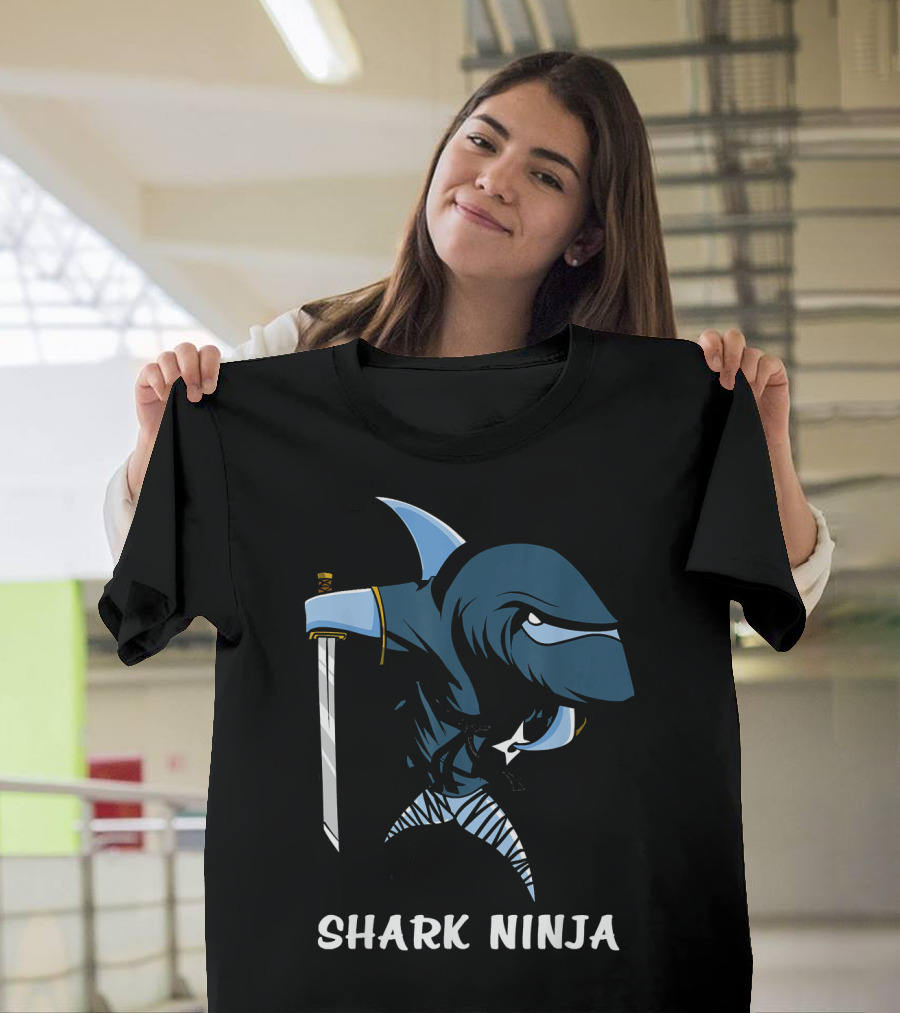 Shark Ninja Karate Samurai Martial Ocean Warrior T-Shirt