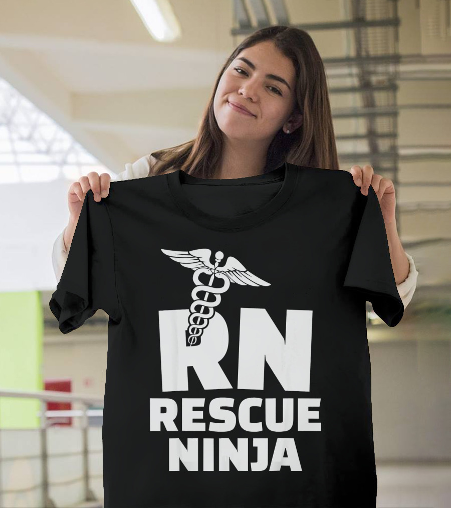 RN Rescue Ninja Nurses Caduceus T-Shirt