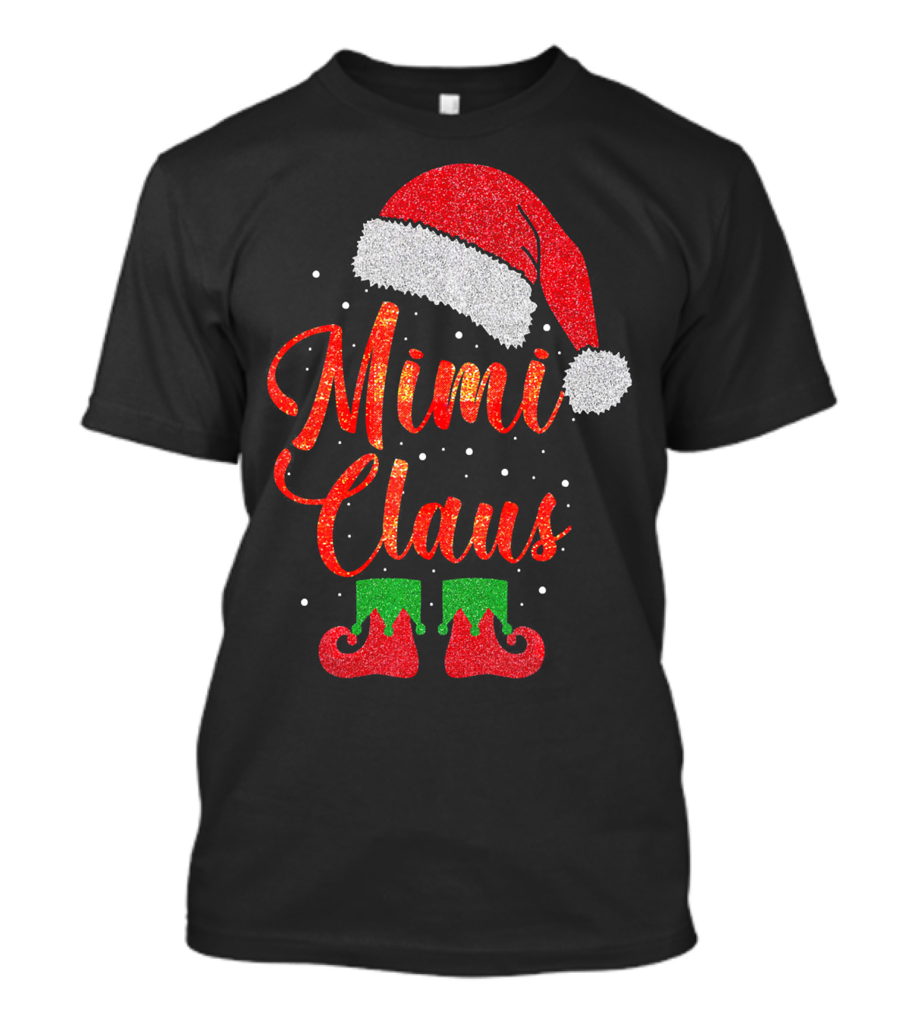 Mimi Claus Santa Hat Festive Christmas Humor T-Shirt