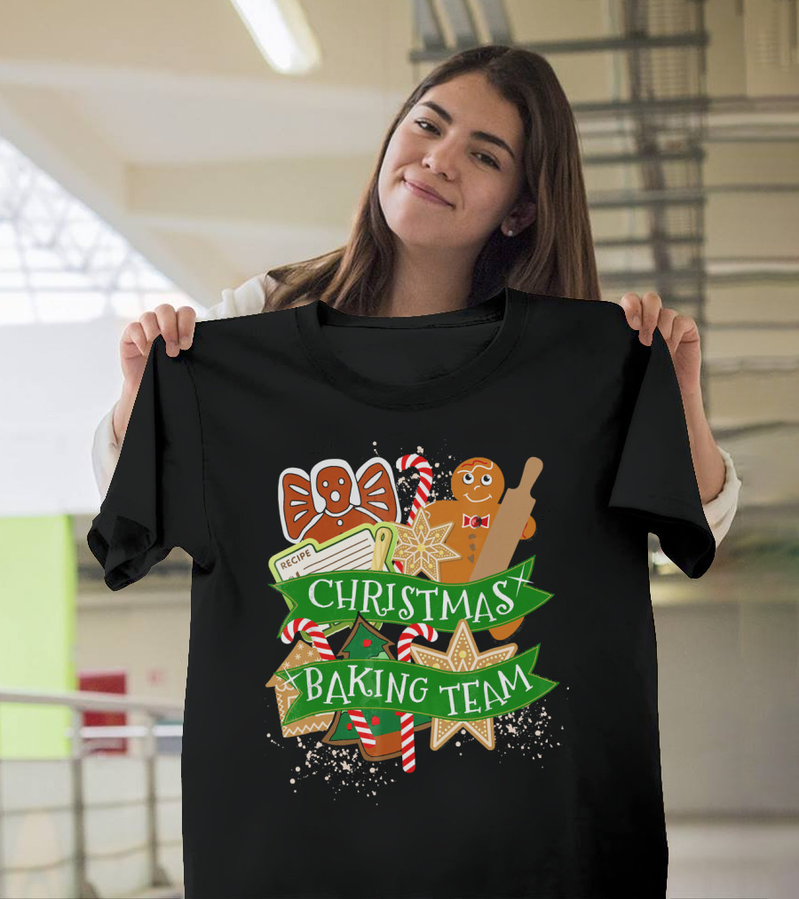 Christmas Baking Team Gingerbread Recipe Holiday Cook Gingerbread House Candy Canes T-Shirt