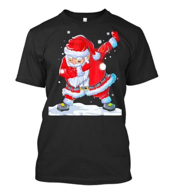 Dabbing Santa Claus Christmas Funny Festive Pose T-Shirt