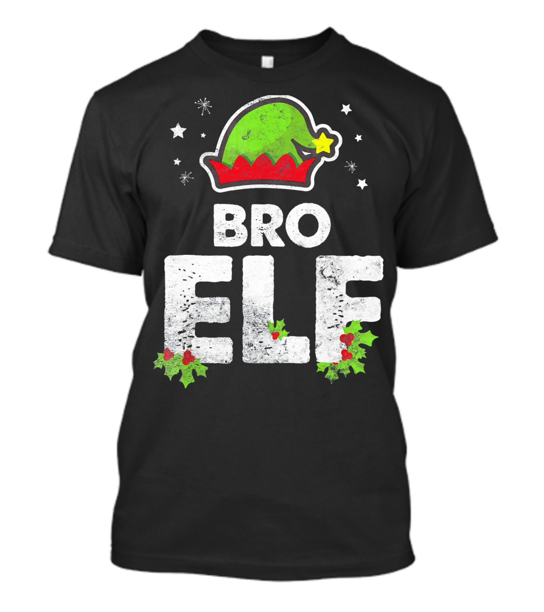 Bro Elf Christmas Family Brother Matching Holiday T-Shirt