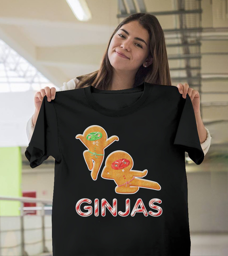 Ginjas Gingerbread Ninja Christmas T-Shirt