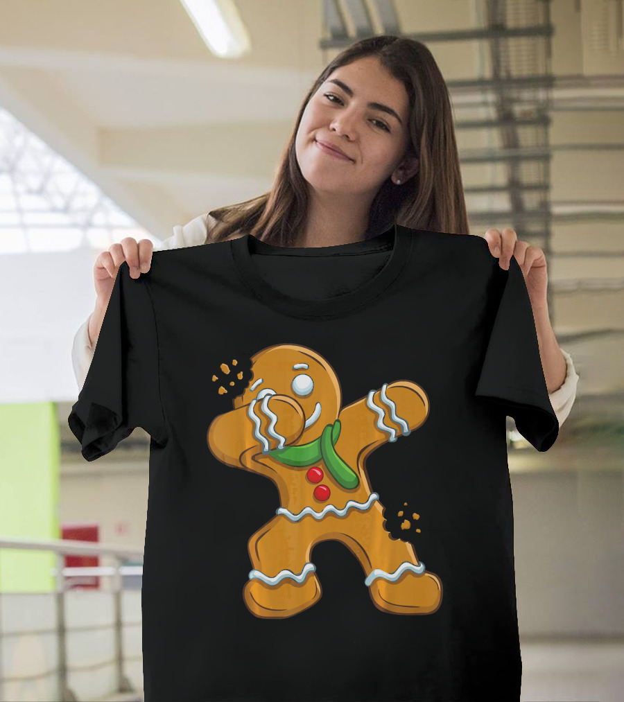 Dabbing Gingerbread Man Christmas Cookies Dance T-Shirt