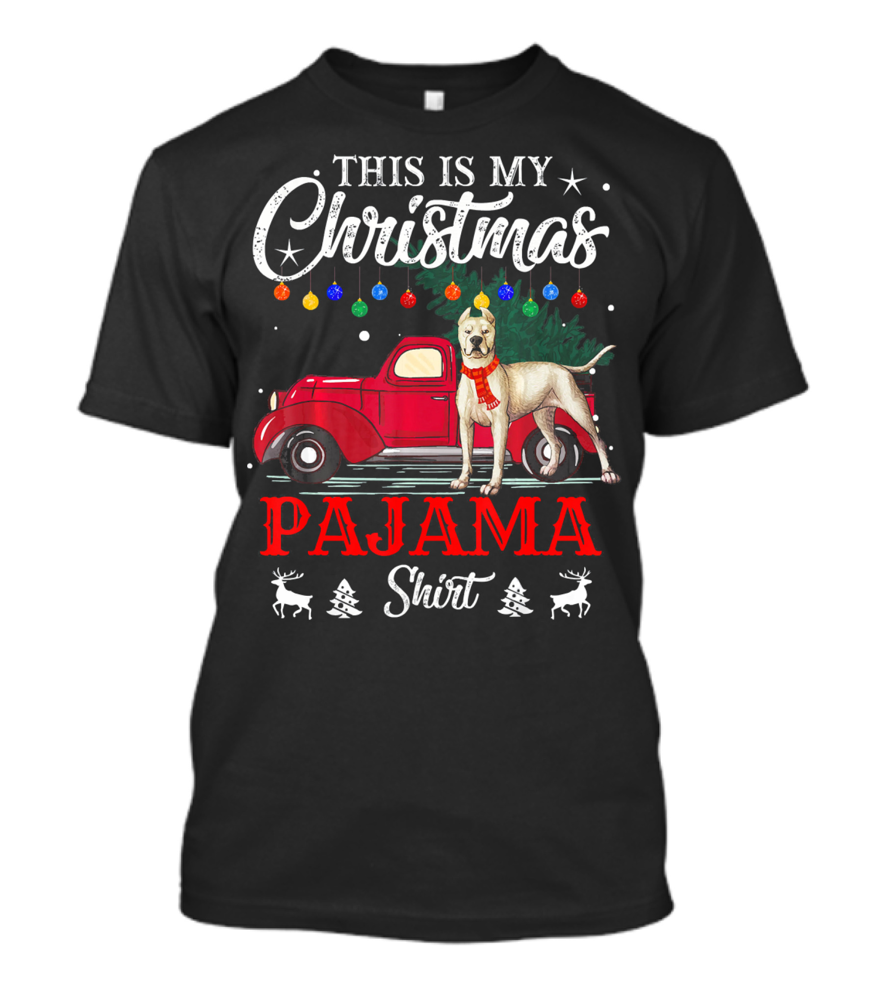 This Is My Christmas Pajama Shirt Dogo Car Holiday Lights T-Shirt