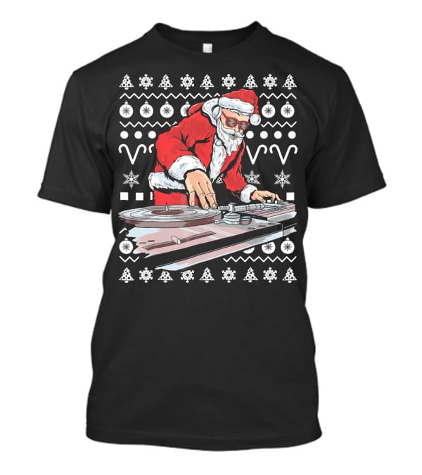Santa Claus DJ Remixing Holiday Beats T-Shirt