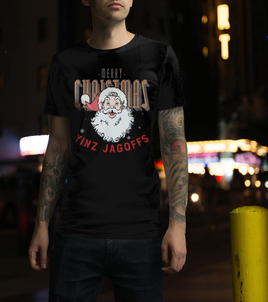 Merry Christmas Yinz Jagoffs Santa Clause Pitts T-Shirt