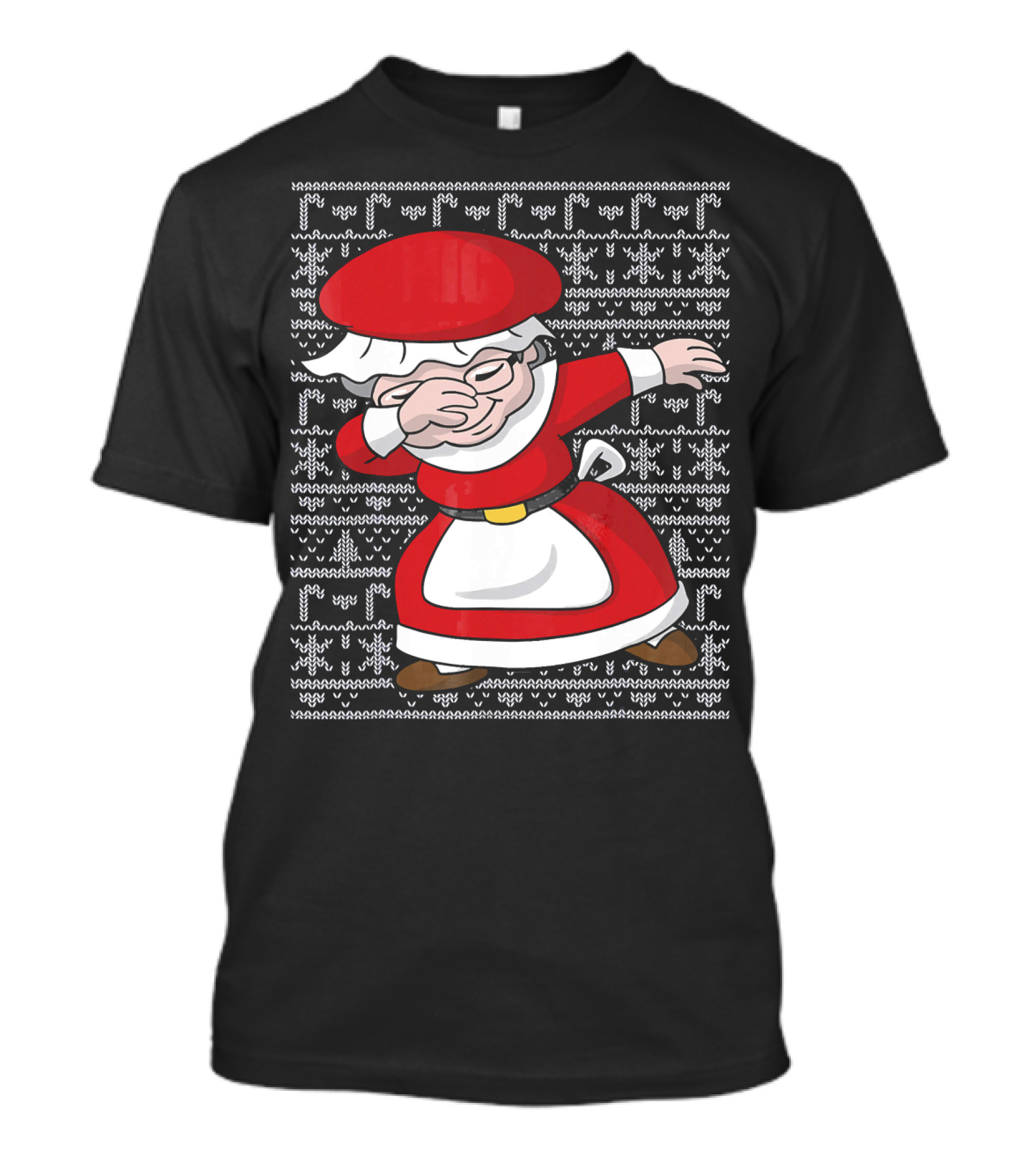 Dabbing Mrs Claus Ugly Christmas T-Shirt