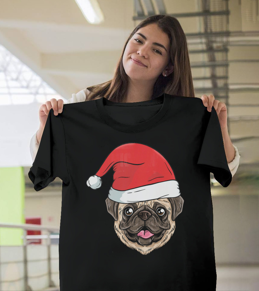 Kids Pug Santa Claus T-Shirt
