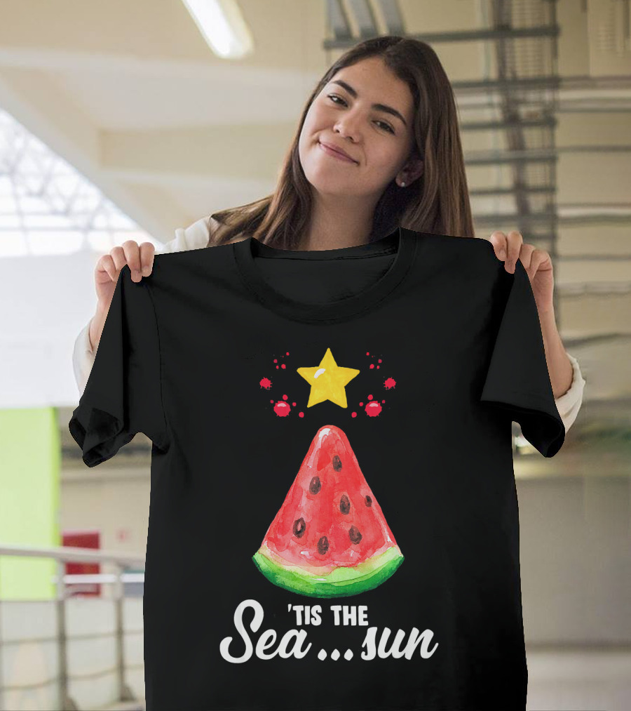 'Tis The Seasun Watermelon Slice With Summer Star T-Shirt