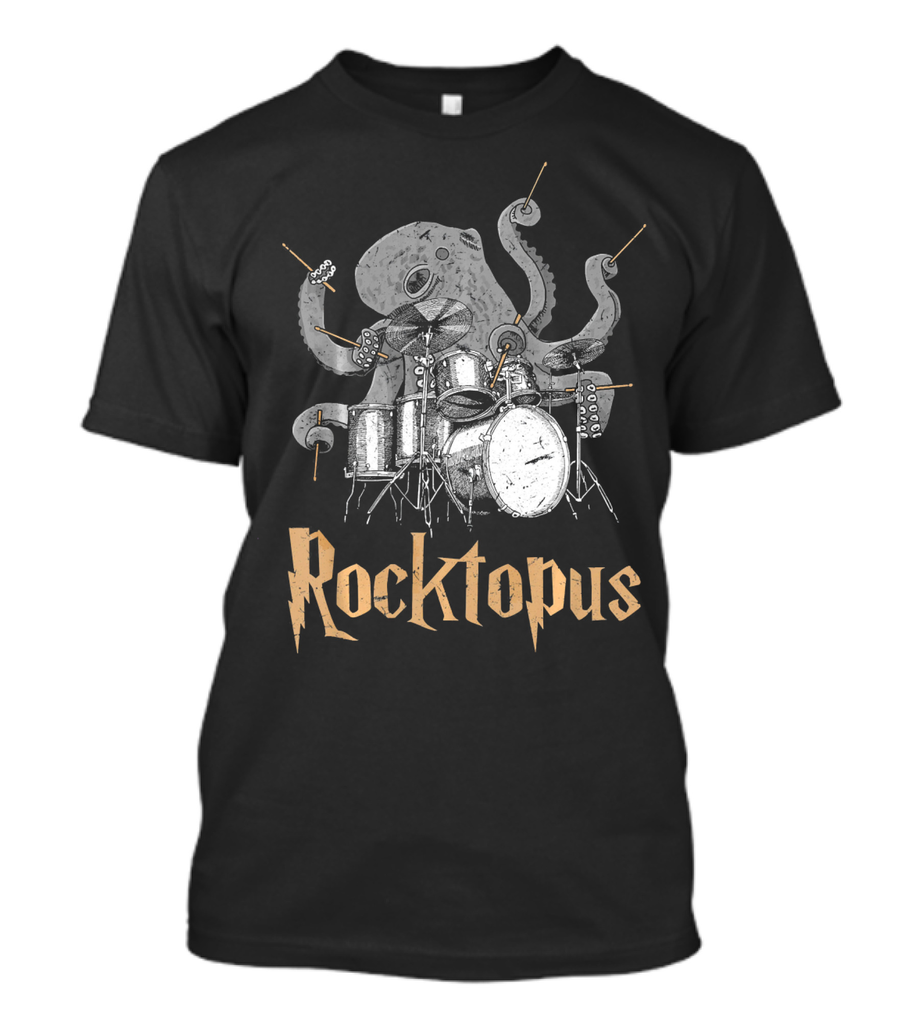 Rocktopus Octopus Drumming Birthday T-Shirt