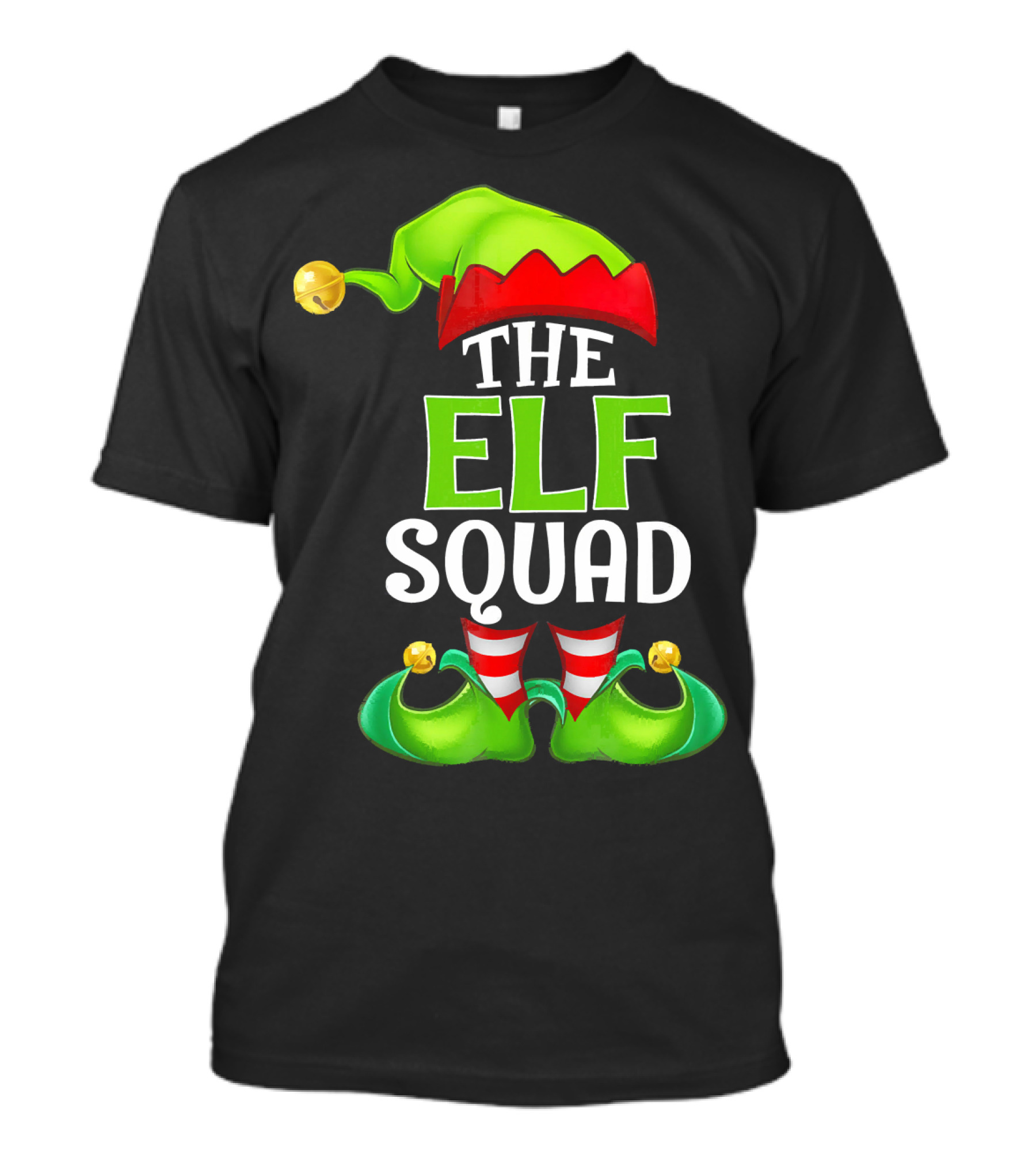 THE ELF SQUAD Green Hat Striped Stockings T-Shirt