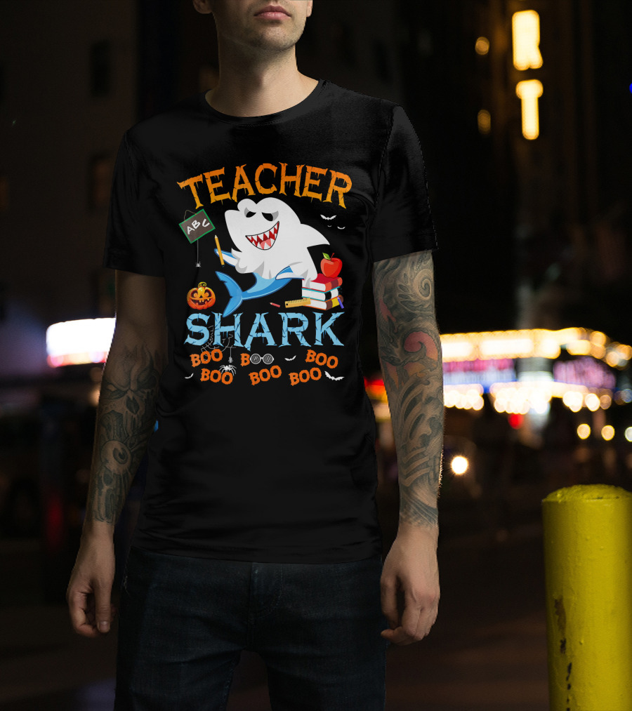 Teacher Shark Halloween Boo Classroom T-Shirt