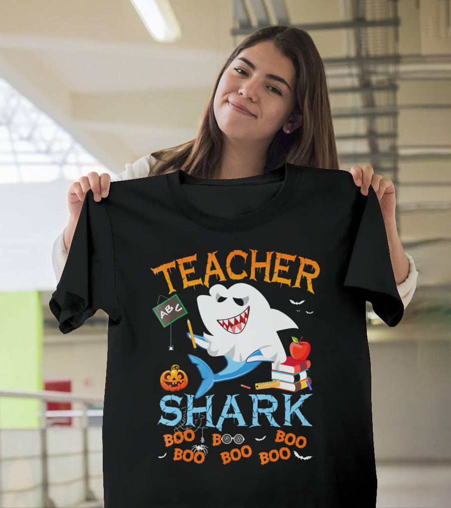 Teacher Shark Halloween Boo Classroom T-Shirt