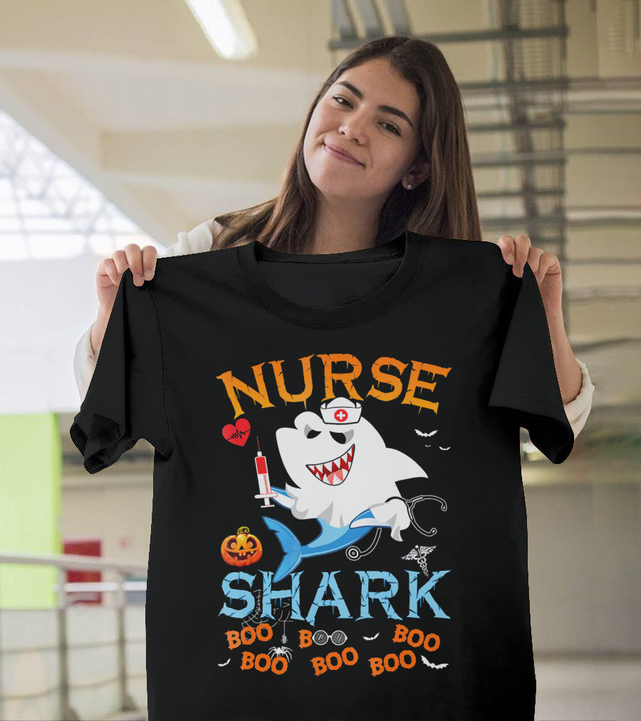 Nurse Shark Halloween Boo Scary Nurse Shark T-Shirt