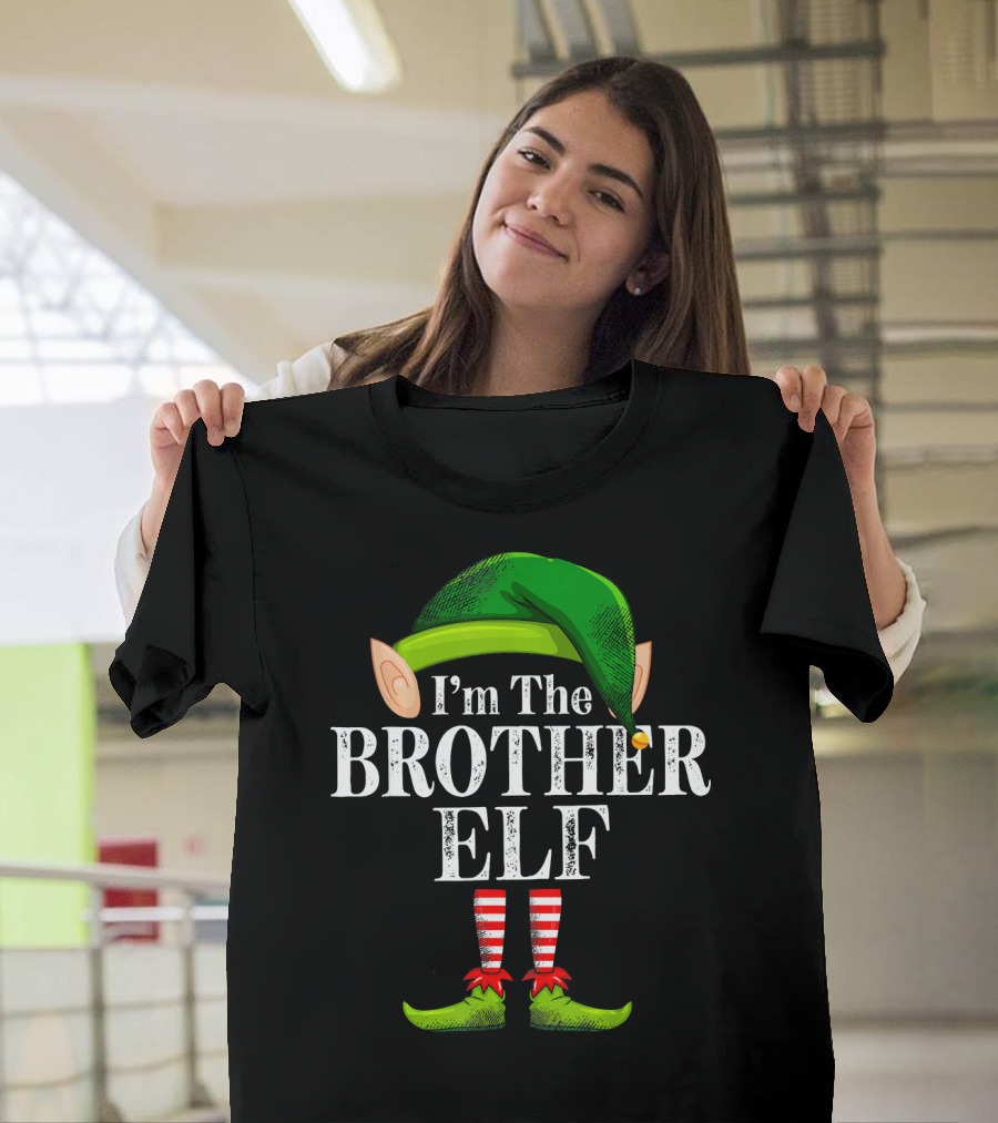 I'm The Brother Elf Matching Family Christmas Holiday Pajama T-Shirt