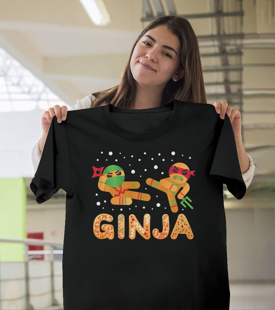 Ginja Gingerbread Man Ninja Cookie Fighters T-Shirt