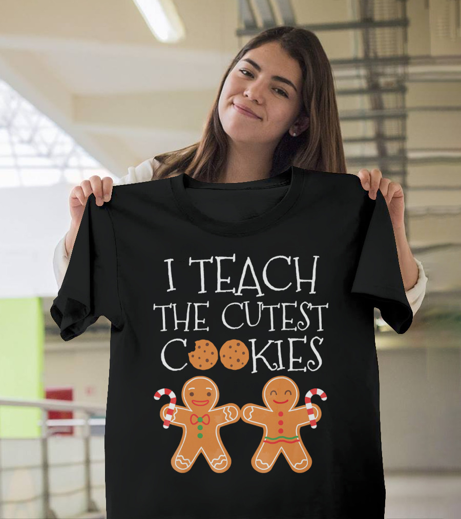 I Teach The Cutest Cookies Gingerbread Candy Cane T-Shirt