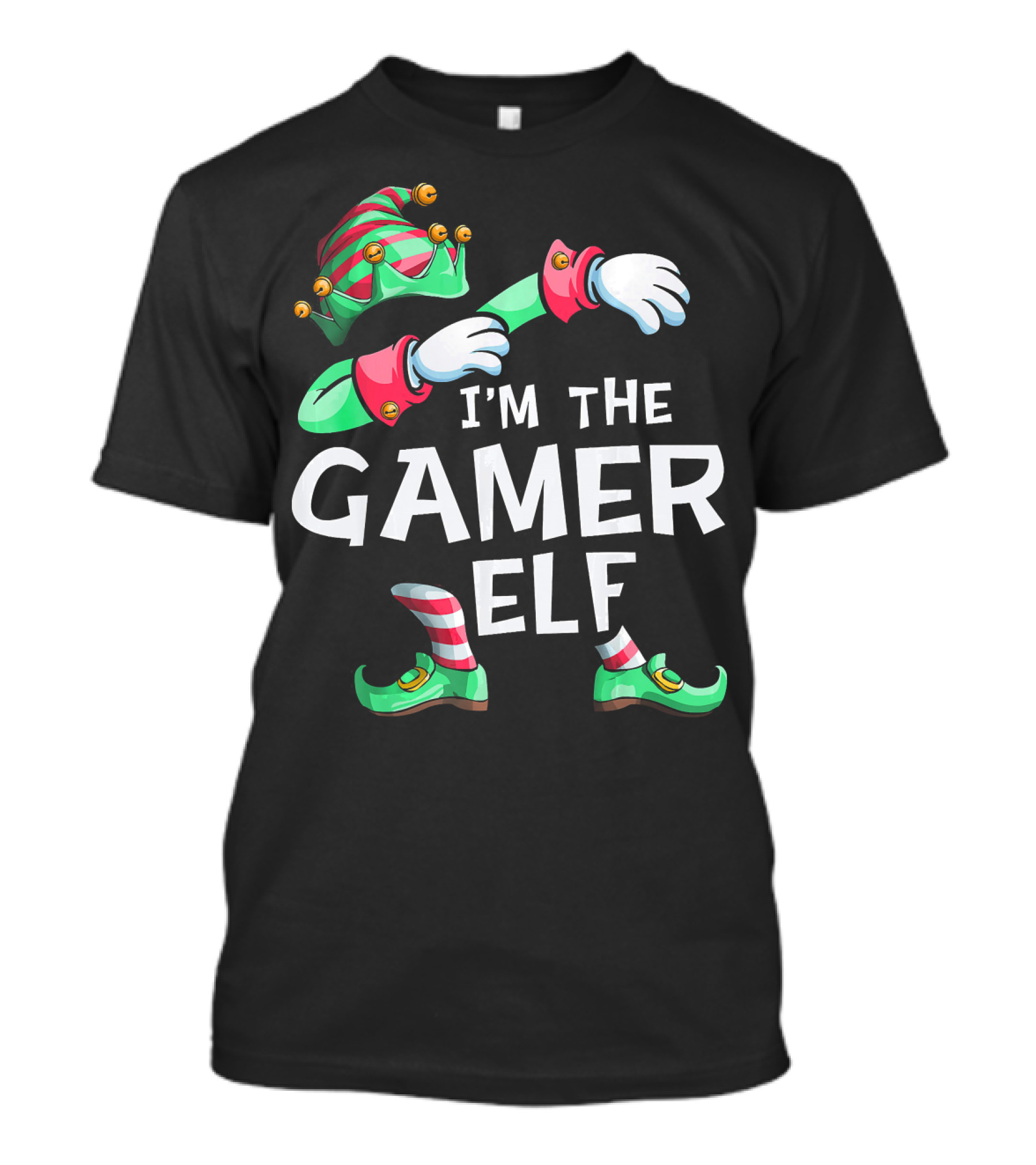 I'm The Gamer Elf Dabbing Christmas Family T-Shirt