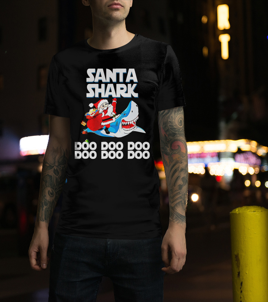 Santa Shark Doo Doo Doo Doo Doo Doo T-Shirt