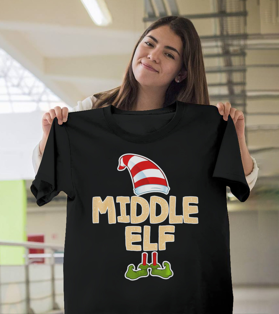 Middle Elf Candy Cane Hat and Green Shoes T-Shirt