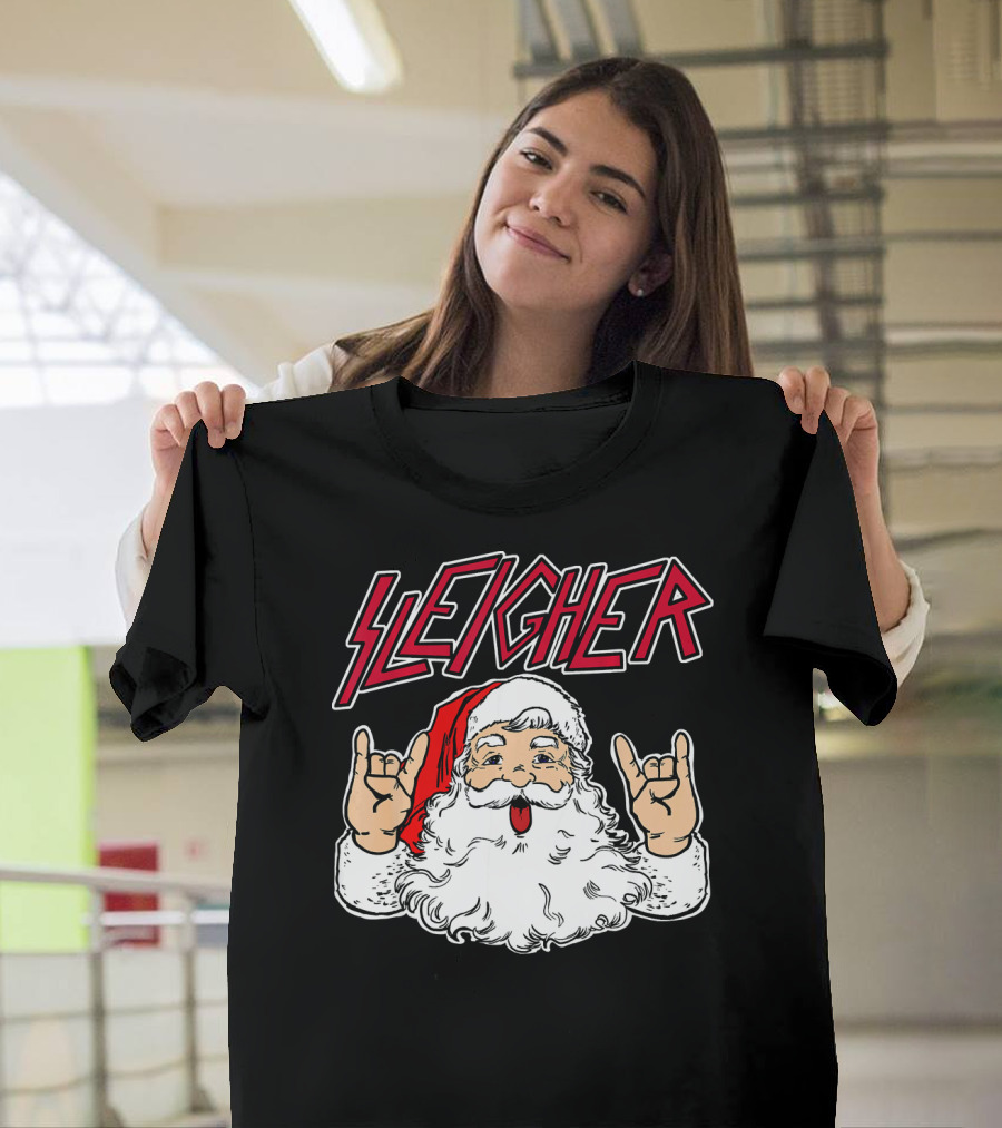 Santa Sleigher Funny Slayer Hail Santa T-Shirt