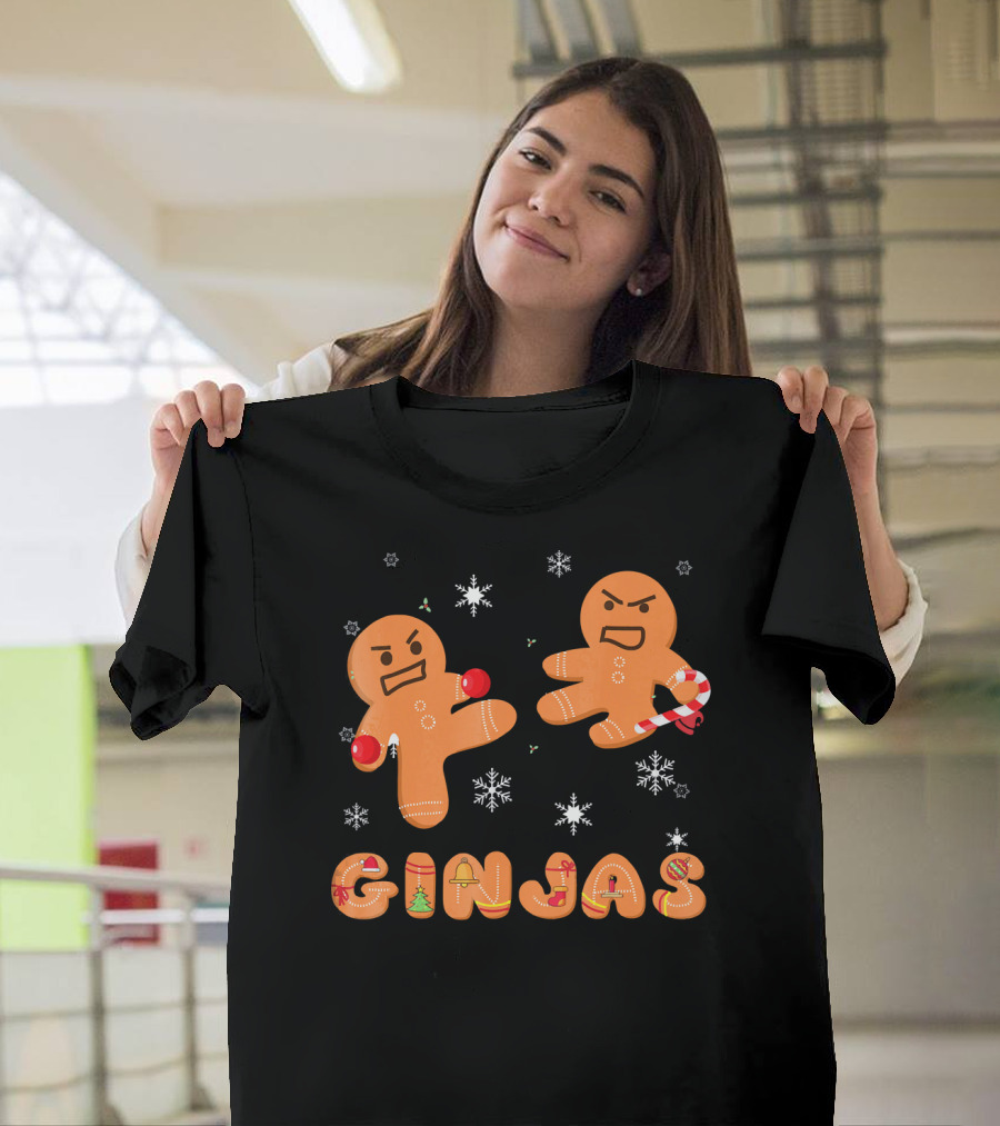 Ginjas Gingerbread Ninjas Holiday Fun T-Shirt