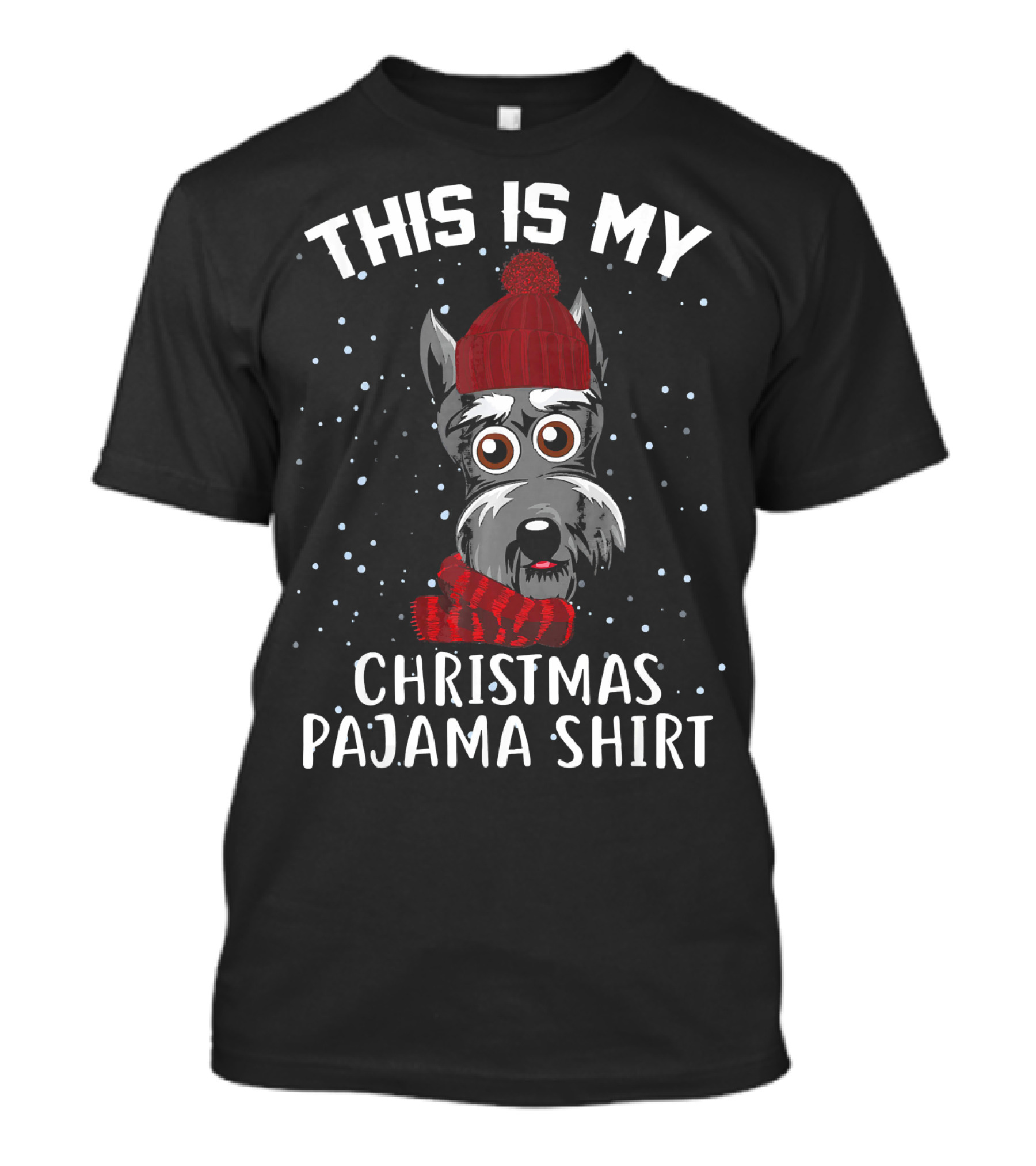 This Is My Christmas Pajama Shirt Schnauzer Dog T-Shirt