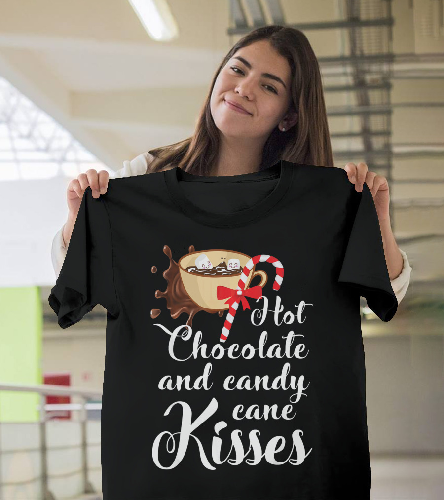 Hot Chocolate and Candy Cane Kisses Cup with Marshmallows T-Shirt