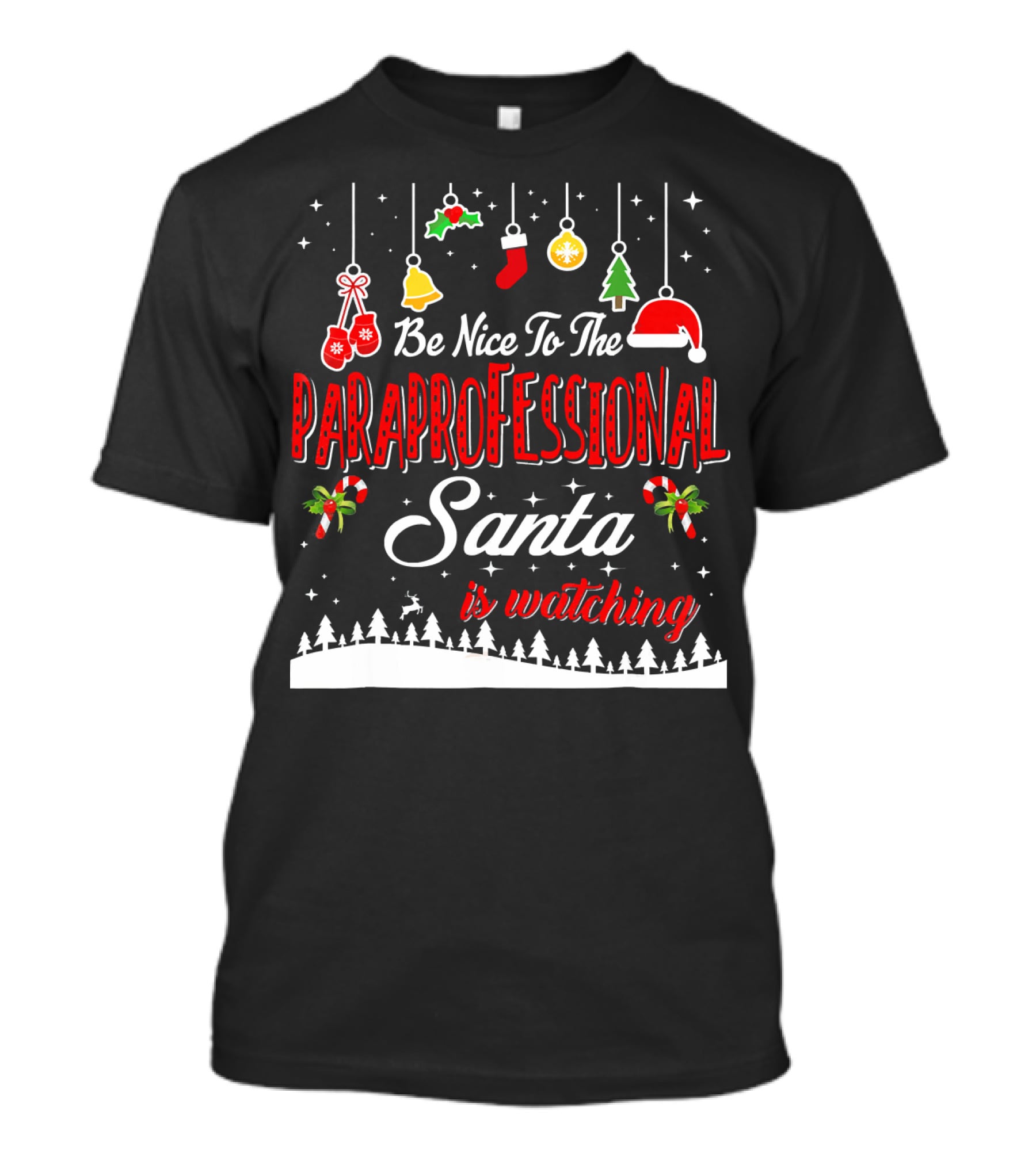 Be Nice To The Paraprofessional Santa Is Watching T-Shirt