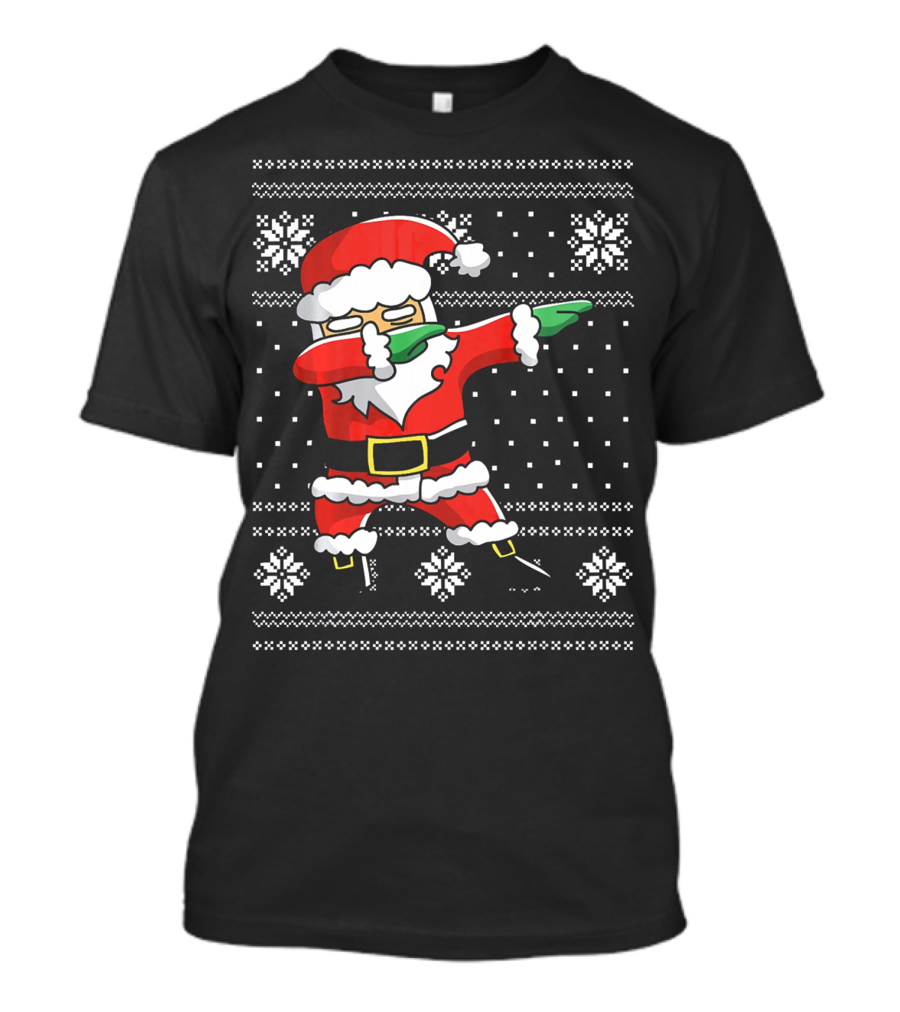 Festive Dabbing Santa Ugly Christmas T-Shirt