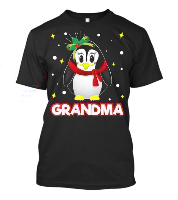 Grandma Penguin Festive Christmas Family T-Shirt