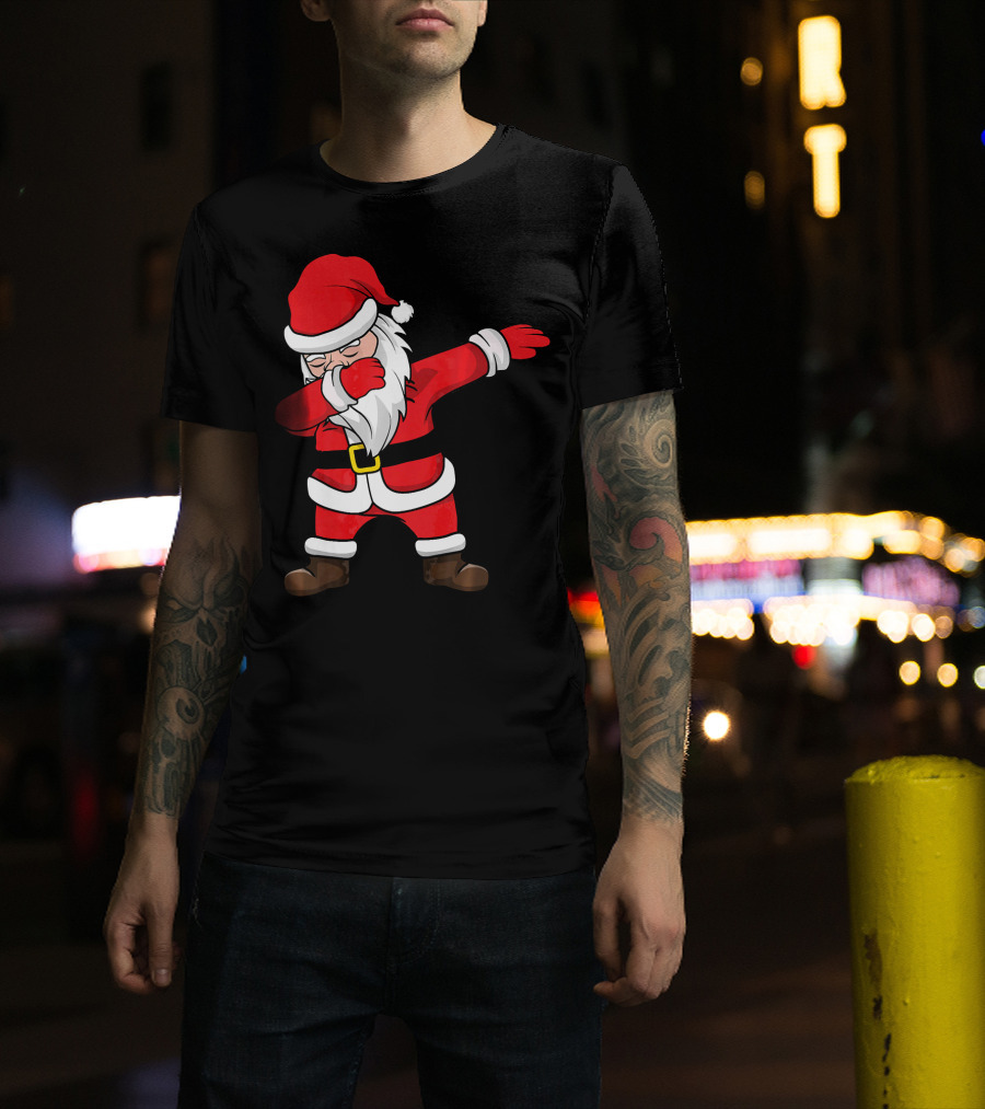 Dabbing Santa Kids Funny Claus Dab Christmas Dance T-Shirt